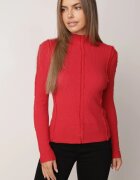 glo-story Asortat Cu guler înalt din tricot ribat cu cusături decorative Moonia Roșu