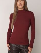 glo-story Bluză cu guler înalt din tricot elastic Munita Bordo