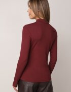 glo-story Bluză cu guler înalt din tricot elastic Munita Bordo