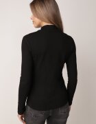 glo-story Bluză cu guler înalt din tricot elastic Munita Neagră