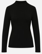 glo-story Bluză cu guler înalt din tricot elastic Munita Neagră