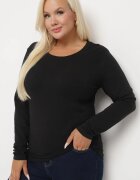 glo-story Bluză Neagră Lonsleeve din Bumbac Niritha