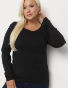glo-story Bluză Neagră Lonsleeve din Bumbac Niritha