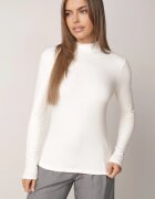 glo-story Bluză tip cu guler înalt din tricot elastic Munita Albă