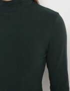 glo-story Bluză Verde din Bumbac cu Mânecă Lungă cu Guler Înalt Riabeth