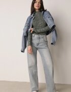 glo-story Bluză Verde din bumbac stil Longsleeve cu maletă cu imprimeu cu litere Azarenia