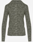glo-story Bluză Verde din bumbac stil Longsleeve cu maletă cu imprimeu cu litere Azarenia