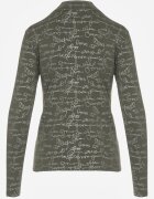 glo-story Bluză Verde din bumbac stil Longsleeve cu maletă cu imprimeu cu litere Azarenia