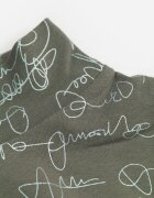 glo-story Bluză Verde din bumbac stil Longsleeve cu maletă cu imprimeu cu litere Azarenia