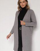 glo-story Cardigan Gri Clasic Neîncheiat Elitusa