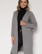 glo-story Cardigan Gri Clasic Neîncheiat Elitusa
