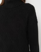 glo-story Maletă Negru din tricot de pulover cu mâneci lungi și manșete Saratte