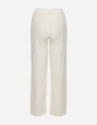 glo-story Pantaloni albi striati largi cu elastic în talie Drasia