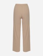 glo-story Pantaloni Bej închis Rebrate Largi Cu elastic în talie Drasia