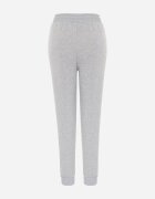 glo-story Pantaloni de trening izolați cu bumbac tip jogger cu manșete Obsida Gri deschis