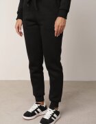 glo-story Pantaloni de trening izolați cu bumbac tip jogger cu manșete Obsida Negri