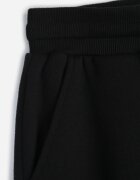 glo-story Pantaloni de trening izolați cu bumbac tip jogger cu manșete Obsida Negri