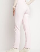 glo-story Pantaloni de trening roz tricotați cu elastic decorați cu zirconii Trasia