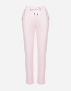 glo-story Pantaloni de trening roz tricotați cu elastic decorați cu zirconii Trasia