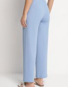 glo-story Pantaloni Reiați Largi Albaștri Cu Elastic În Talie Drasia