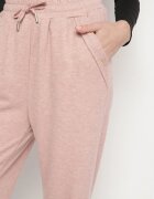 glo-story Pantaloni Roz cu Talie Înaltă Decorați cu Șnururi Akleria