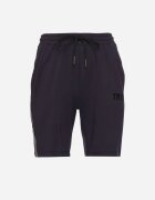 glo-story Pantaloni scurți Bleumarin De Trening cu Elastic în Talie și Decorațiuni Laterale Mepassa