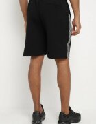 glo-story Pantaloni scurți Negri de Trening cu elastic în talie și ornamente laterale Mepassa