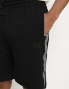 glo-story Pantaloni scurți Negri de Trening cu elastic în talie și ornamente laterale Mepassa