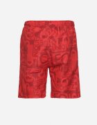 glo-story Pantaloni scurți Roșii cu elastic în talie cu imprimeu abstract Palaniria