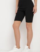 glo-story Pantaloni scurți tip colanți negri din material striat Adrase