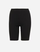 glo-story Pantaloni scurți tip colanți negri din material striat Adrase