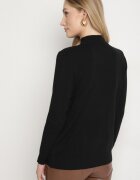 glo-story Pulover Negru Neted cu semi-guler în stil casual Unallia