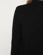 glo-story Pulover Negru Neted cu semi-guler în stil casual Unallia