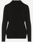 glo-story Pulover Negru Neted cu semi-guler în stil casual Unallia