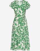 glo-story Rochie Cloș Verde deschis cu cordon cu imprimeu floral Janitaie