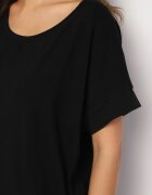 glo-story Rochie Neagră cu croială dreaptă tip T-shirt cu croială scurtă Orlella