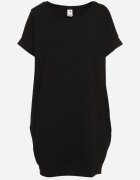 glo-story Rochie Neagră cu croială dreaptă tip T-shirt cu croială scurtă Orlella