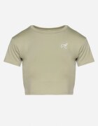 glo-story T-shirt Crop Top Verde deschis Decorat cu o literă Koliviela