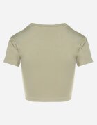 glo-story T-shirt Crop Top Verde deschis Decorat cu o literă Koliviela