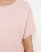glo-story T-shirt roz cu Mâneci Scurte și Spate Mai Lung Cercisa
