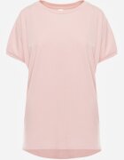 glo-story T-shirt roz cu Mâneci Scurte și Spate Mai Lung Cercisa