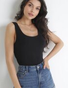 glo-story Top Negru de Bumbac Alethionis