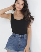 glo-story Top Negru de Bumbac Alethionis