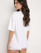glo-story Tricou Alb Din Bumbac Cu Imprimeu Decorativ Delmari