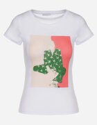 glo-story Tricou Alb din Bumbac cu Imprimeu Decorativ Setonisea