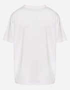 glo-story Tricou Alb din bumbac cu lănțișor detașabil care imită colier Mohna