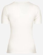 glo-story Tricou Alb Din Bumbac cu Mânecă Scurtă Decorat cu Imprimeu și cu Zirconii Codara