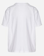 glo-story Tricou Alb Oversize din Bumbac Decorat cu Fundă cu Paiete Tenesela