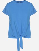 glo-story Tricou Albastru deschis din bumbac cu legătură decorativă Sunitra