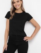 glo-story Tricou Basic Negru Acatine